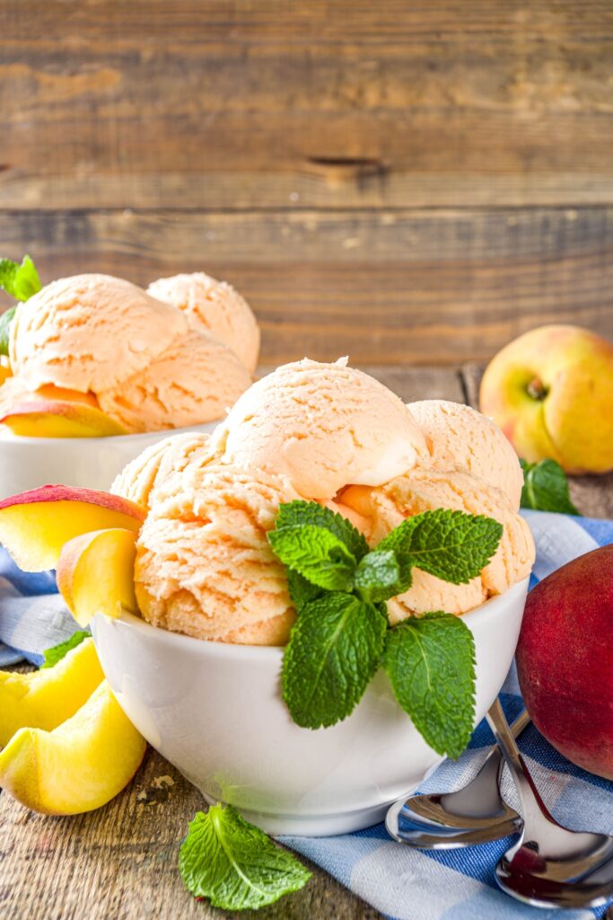 Peaches And Cream Ice Cream