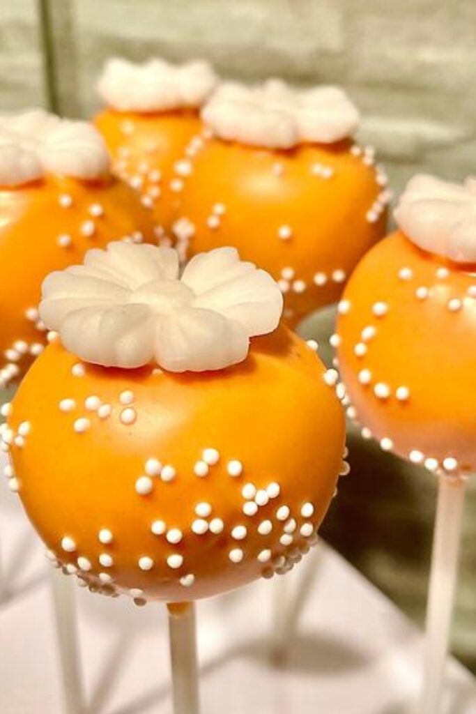 Peach Cake Balls