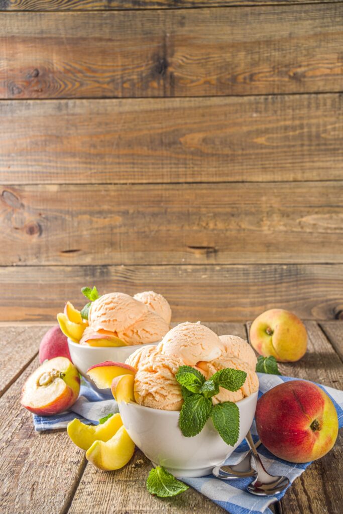 Peaches And Cream Ice Cream