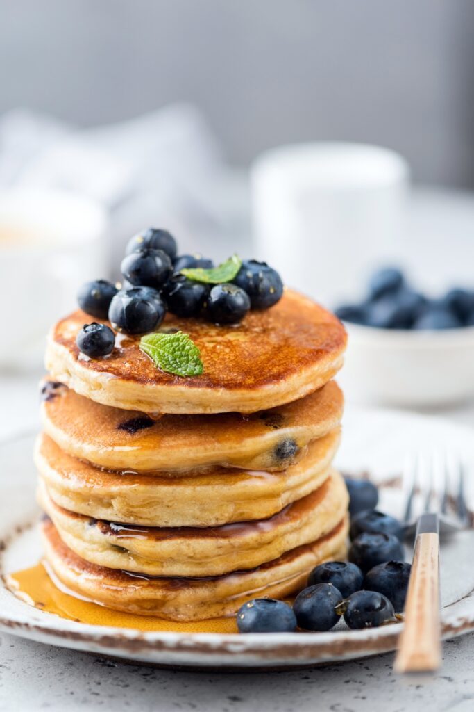 Healthy Blueberry Pancakes