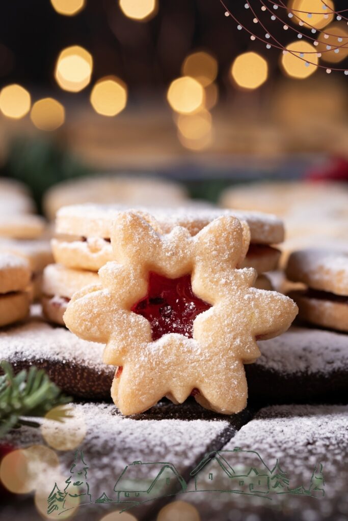 Christmas Linzer Cookies