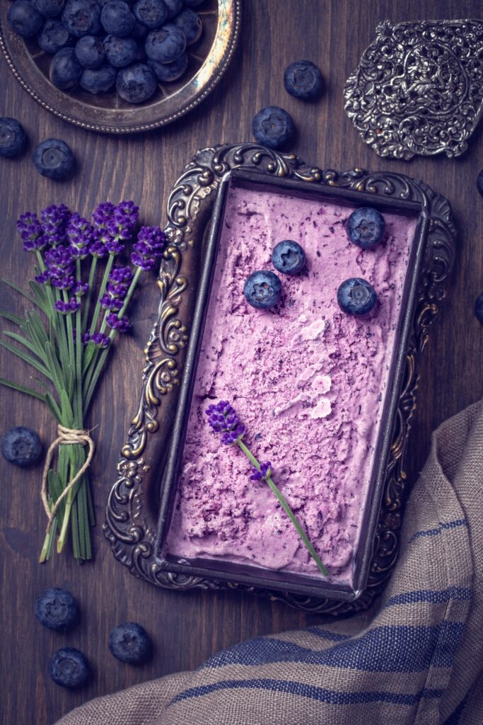 Homemade Blueberry Ice Cream