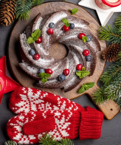 Blueberry Christmas Cake