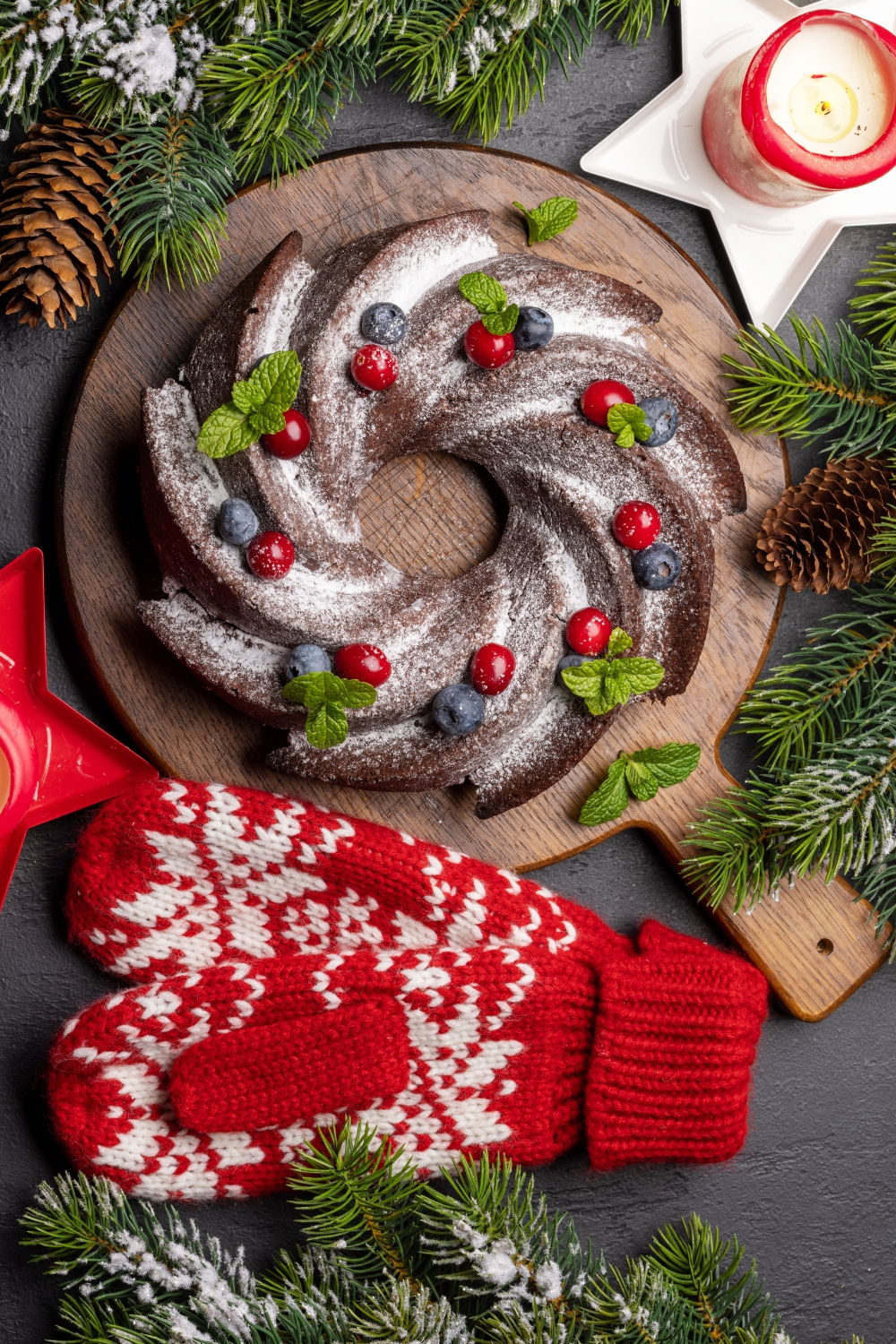 Blueberry Christmas Cake