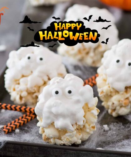 Halloween Ghost Popcorn Balls