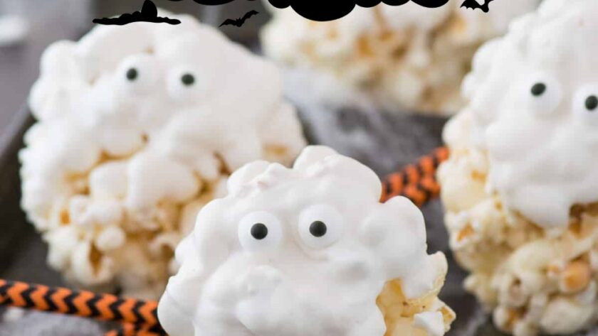 Halloween Ghost Popcorn Balls