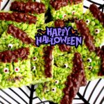 Halloween Frankenstein Rice Krispie Treats