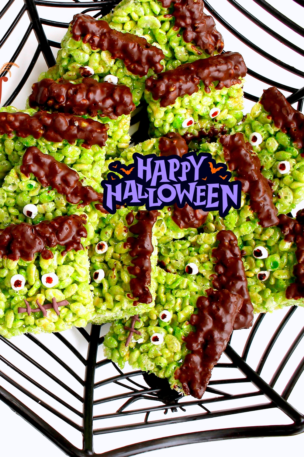 Halloween Frankenstein Rice Krispie Treats