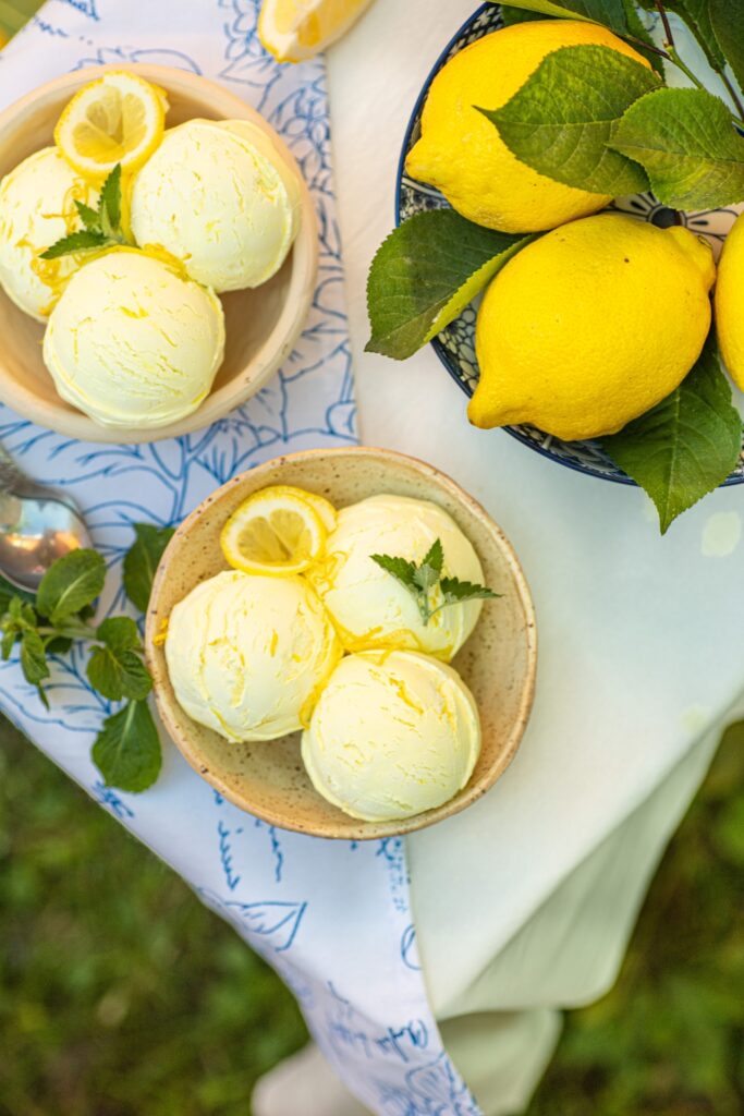 Lemon Curd Ripple Ice Cream