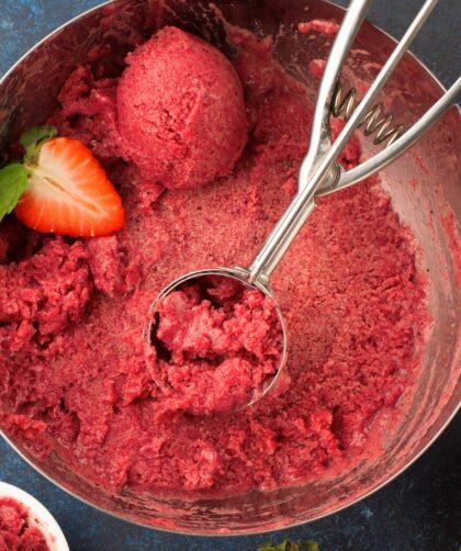 4-Ingredient Strawberry Sorbet