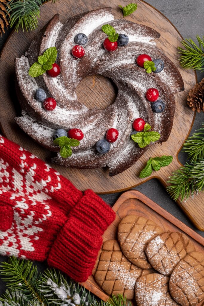 Blueberry Christmas Cake