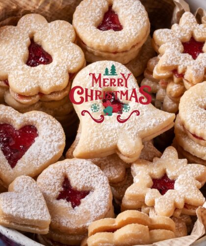 Christmas Linzer Cookies