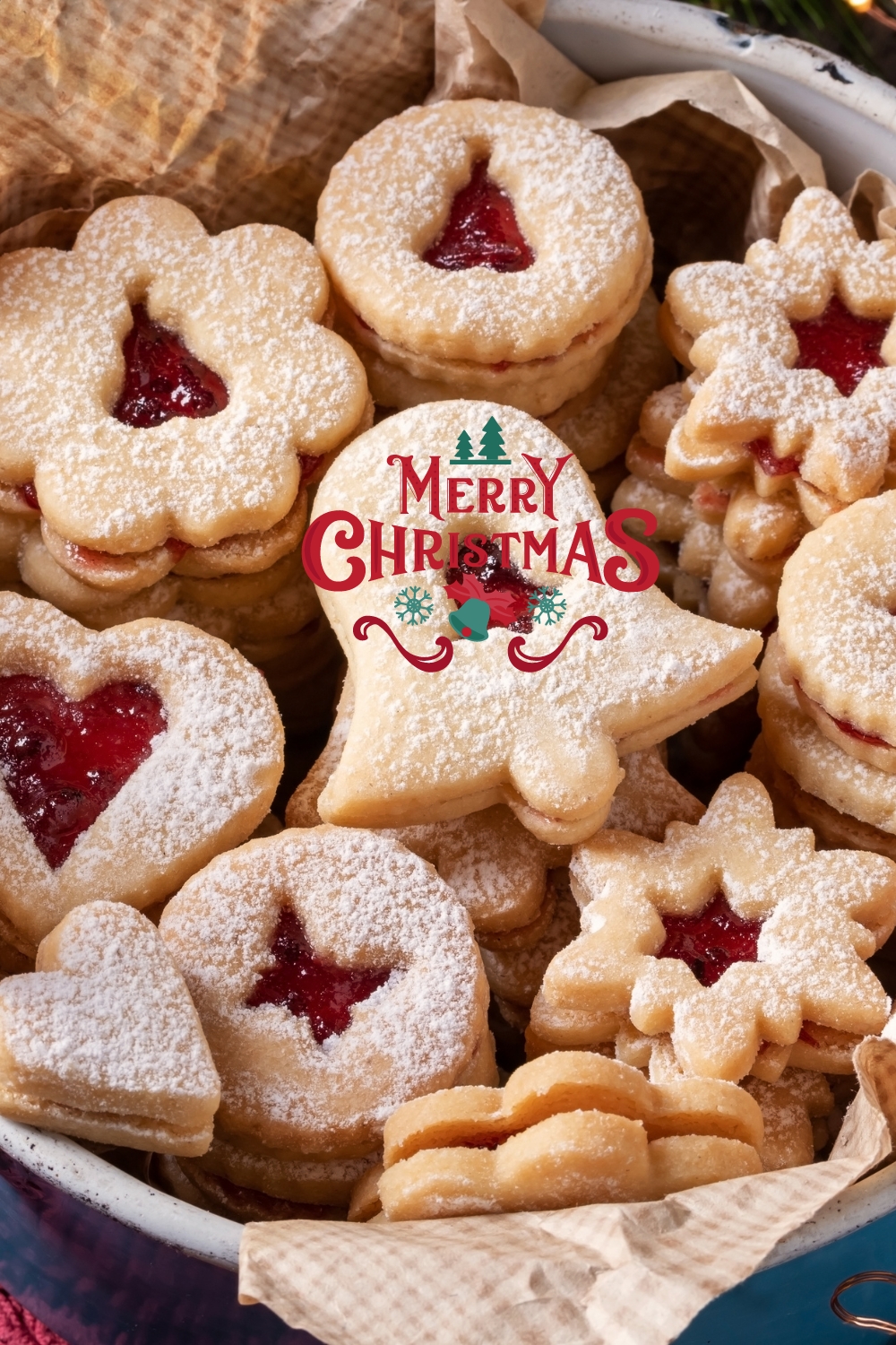 Christmas Linzer Cookies