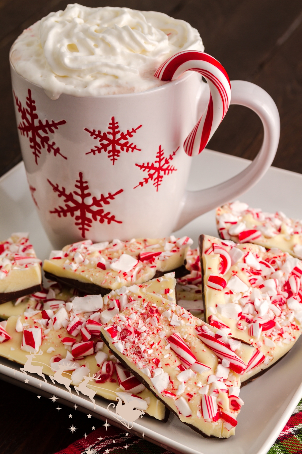 Mint Log Christmas Peppermint Bark - Fruity Desserts