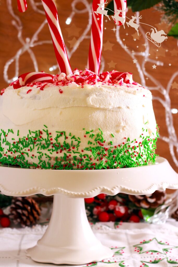 Christmas Candy Cane Cake