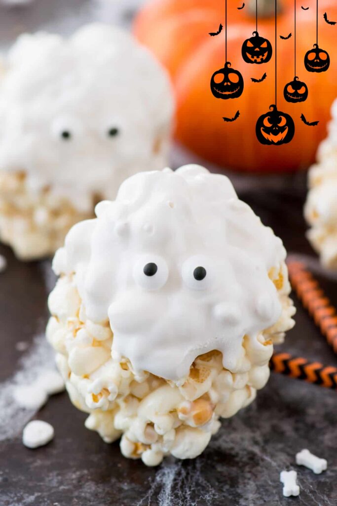 Halloween Ghost Popcorn Balls