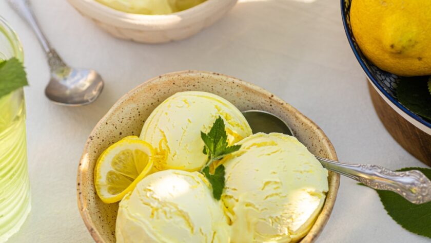 Lemon Curd Ripple Ice Cream