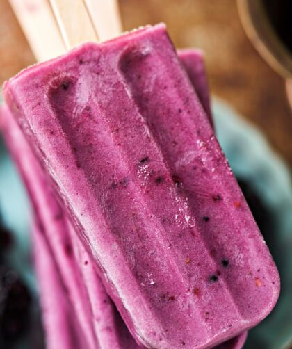 Blueberry Yogurt Popsicles Recipe