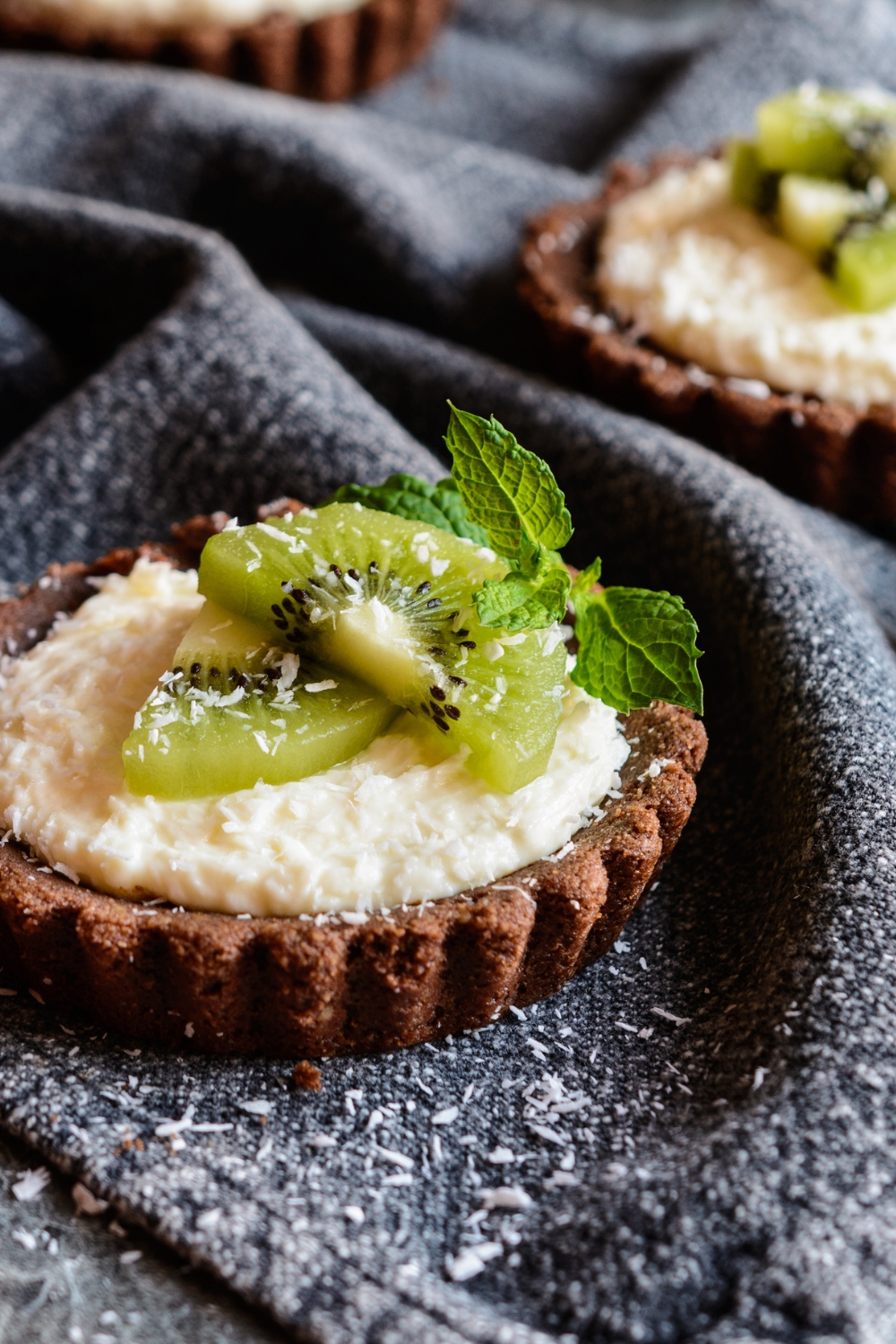 Chocolate Kiwi Tartlets Recipe  