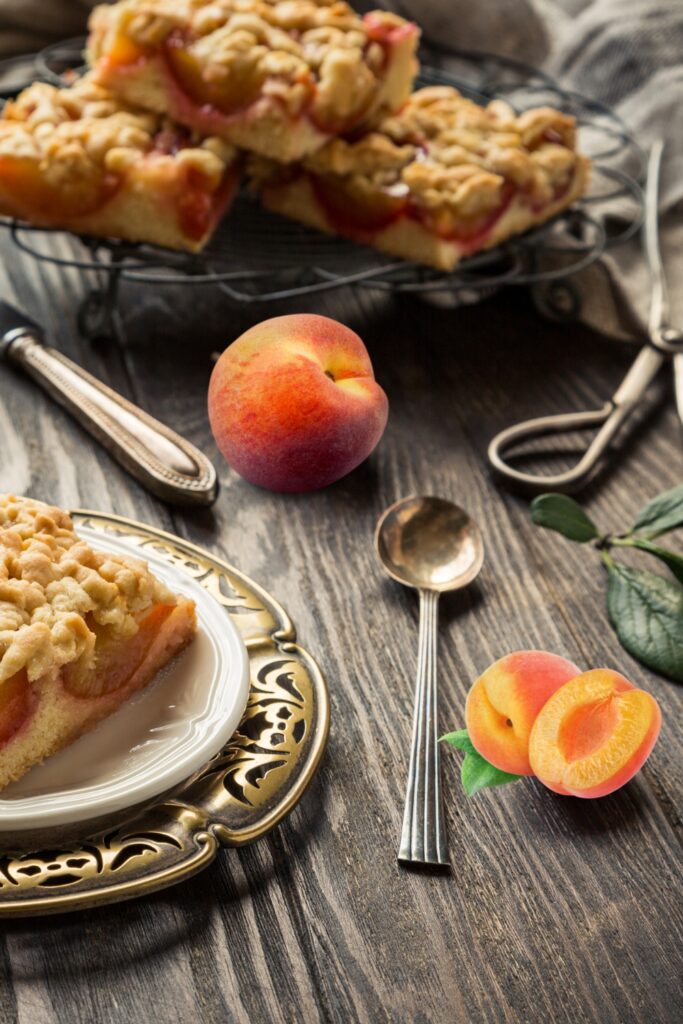 Easy Italian Peach Crumb Cake