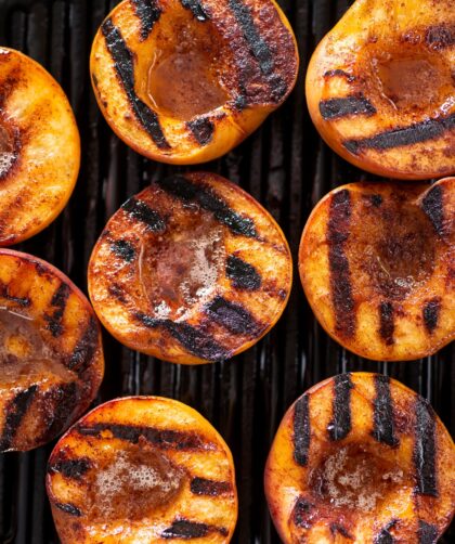 Air Fryer Grilled Peaches