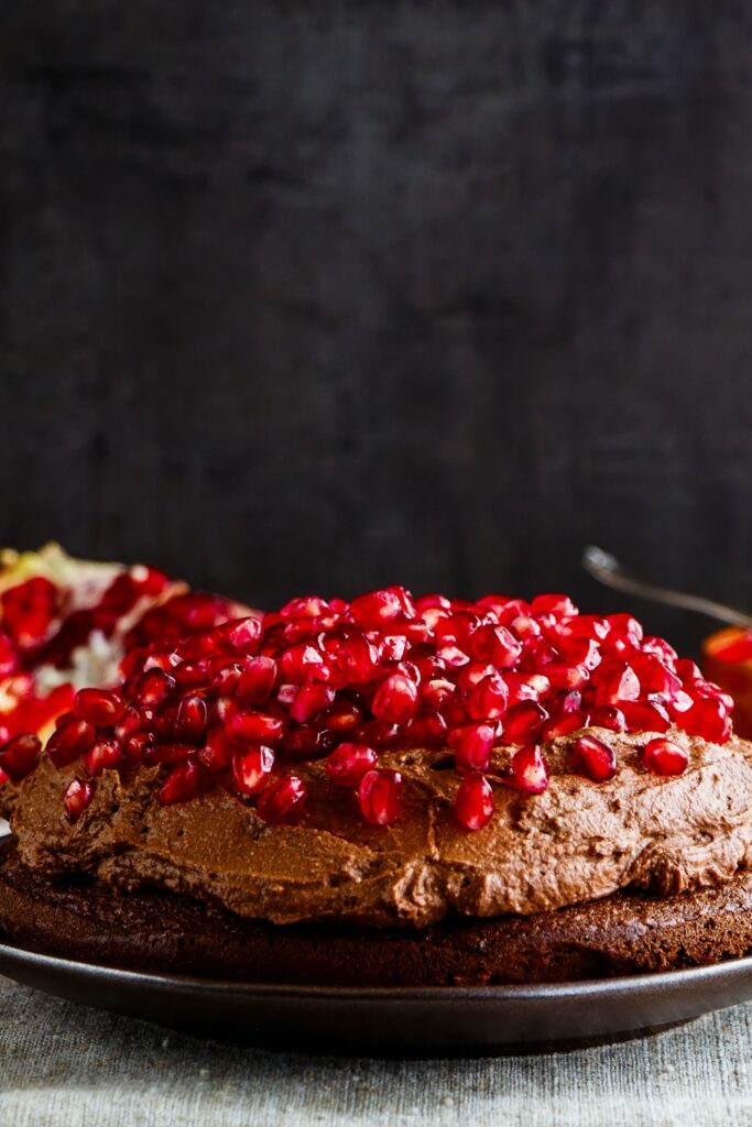 Chocolate Cake With Pomegranate Recipe