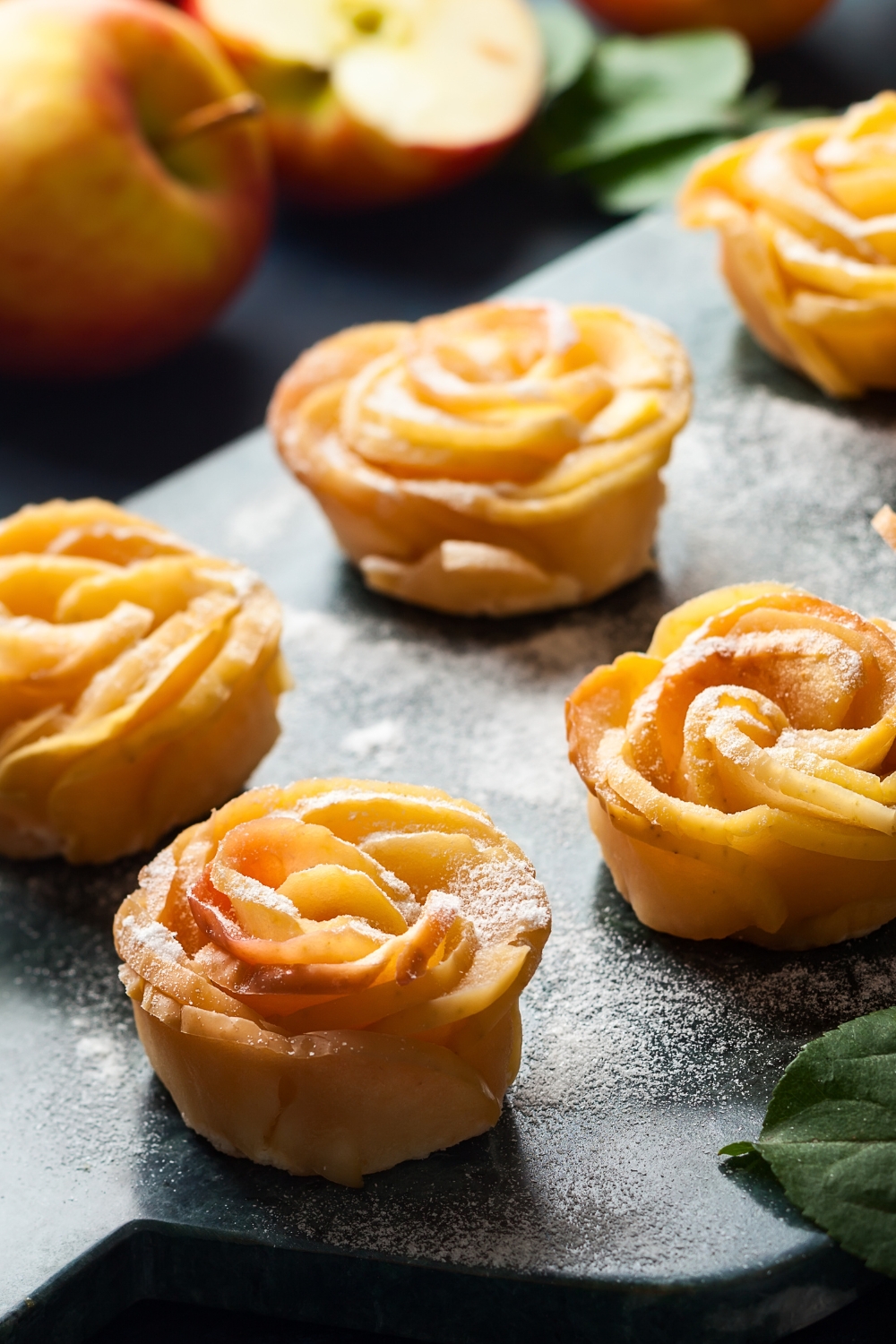 New Year Apple Rose Mini Tarts