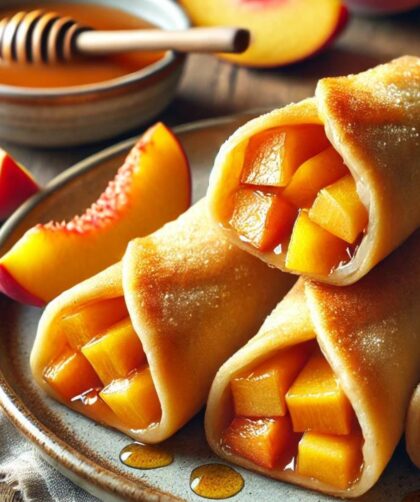 Peach Pie Egg Rolls