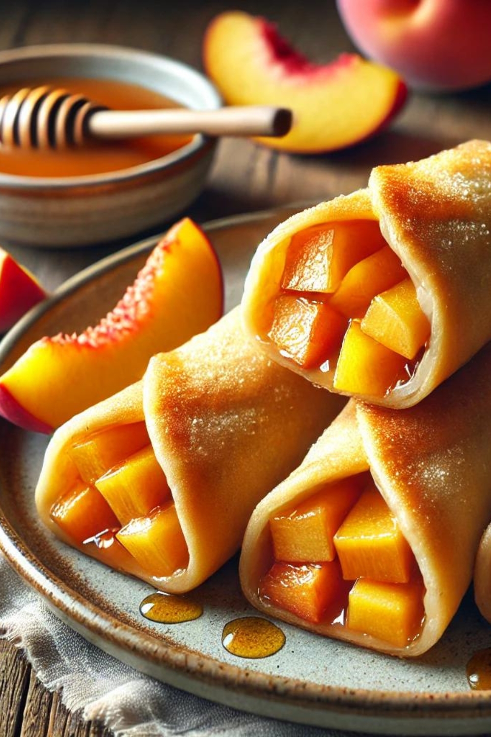 Peach Pie Egg Rolls