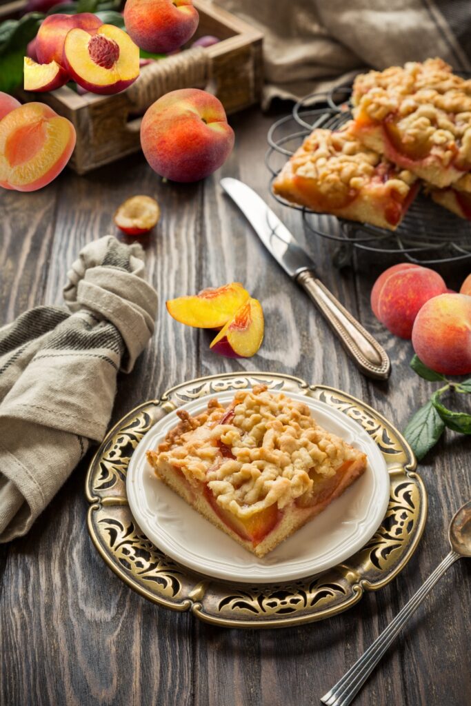 Easy Italian Peach Crumb Cake