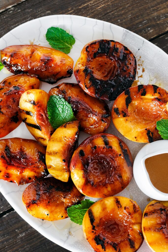 Air Fryer Grilled Peaches