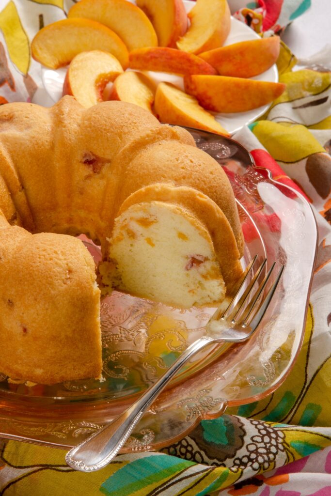 Honey Peach Pound Cake