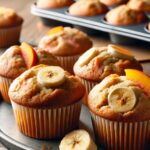 Banana And Peach Muffins