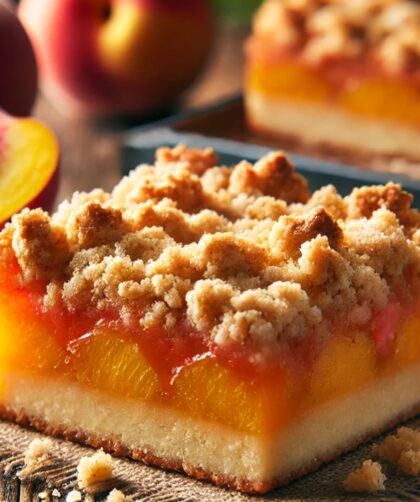 Fresh Peach Crumb Bars