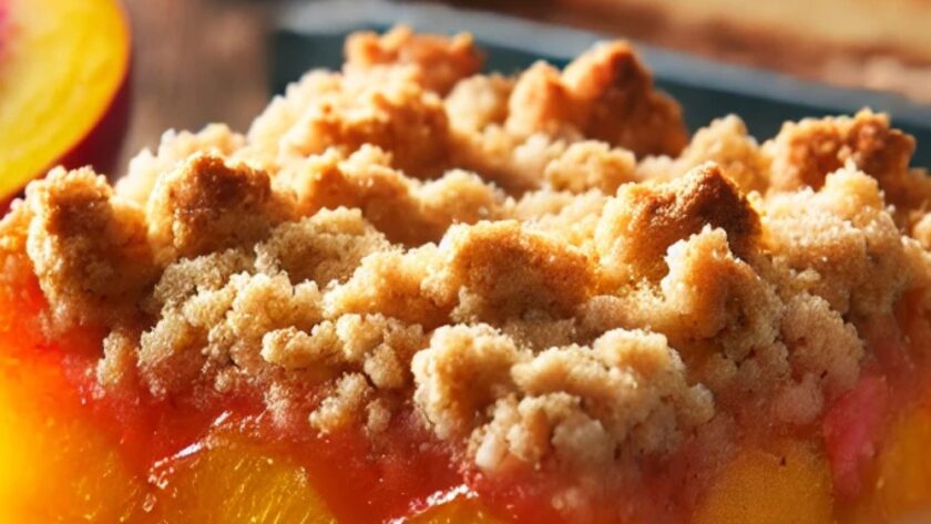 Fresh Peach Crumb Bars