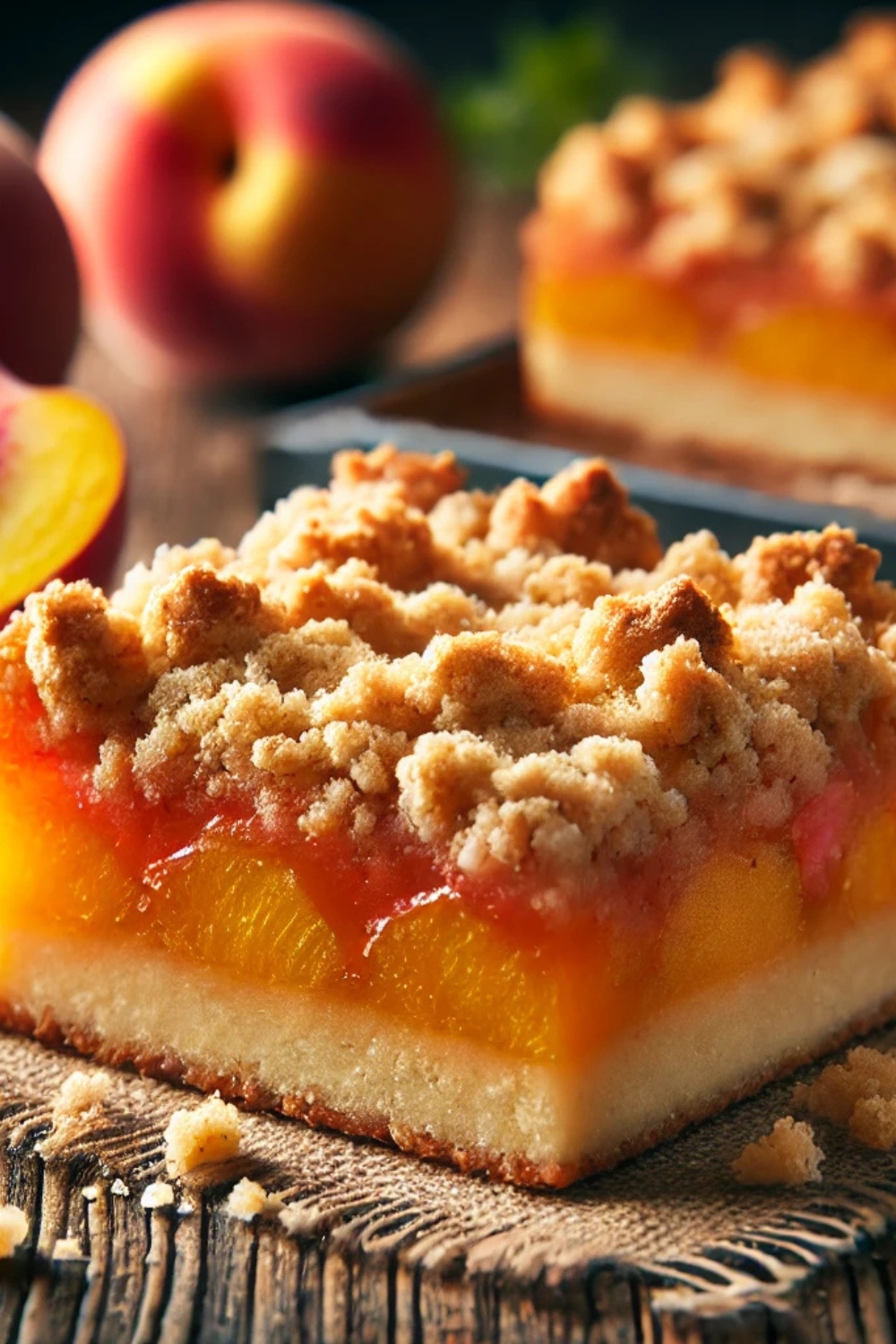 Fresh Peach Crumb Bars