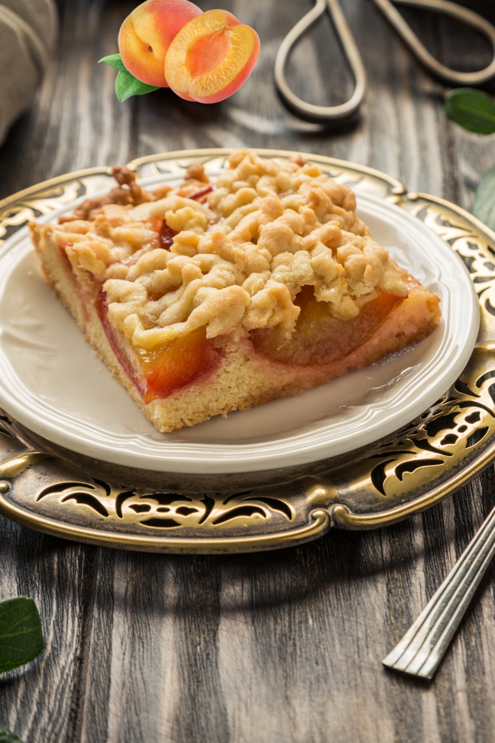 Easy Italian Peach Crumb Cake