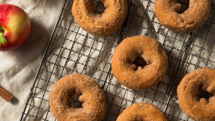 Fried Apple Cider Doughnuts