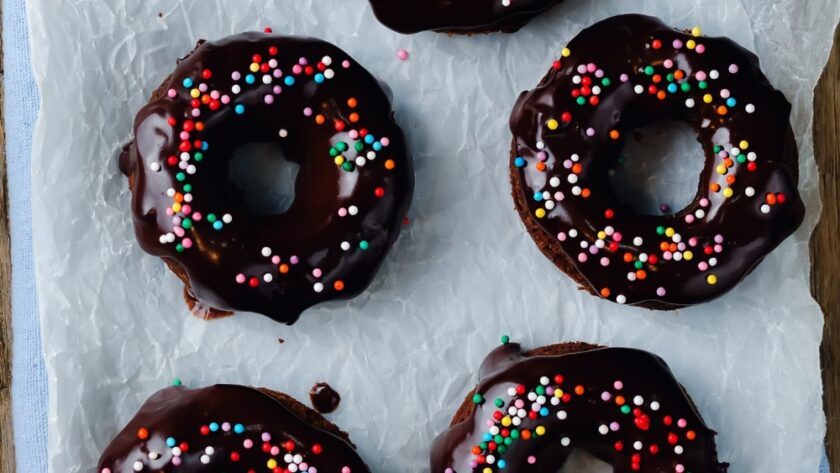 New Year Baked Hot Chocolate Doughnuts Recipe