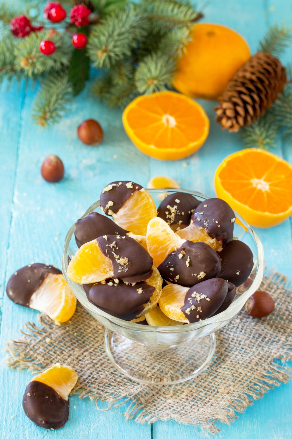 Chocolate-Dipped Tangerine Slices