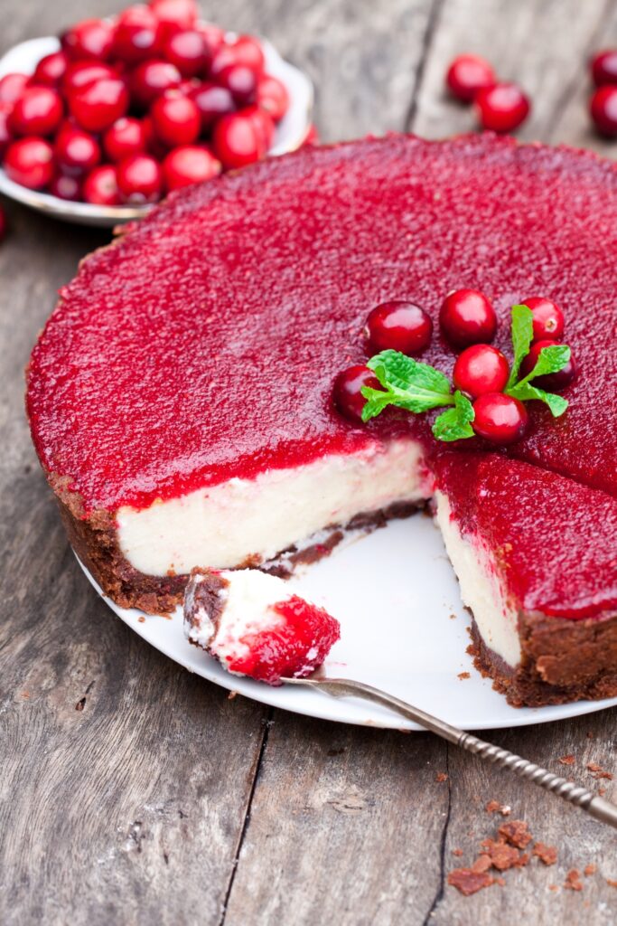 Delicious Cranberry Cheesecake