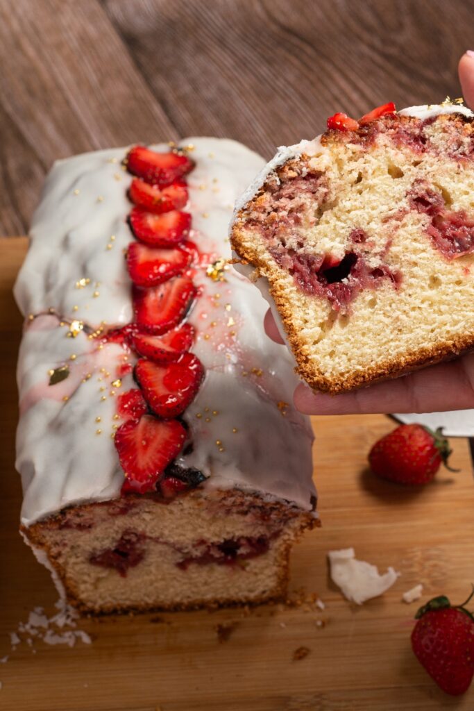 Valentine Day Strawberry Swirled Pound Cake Recipe