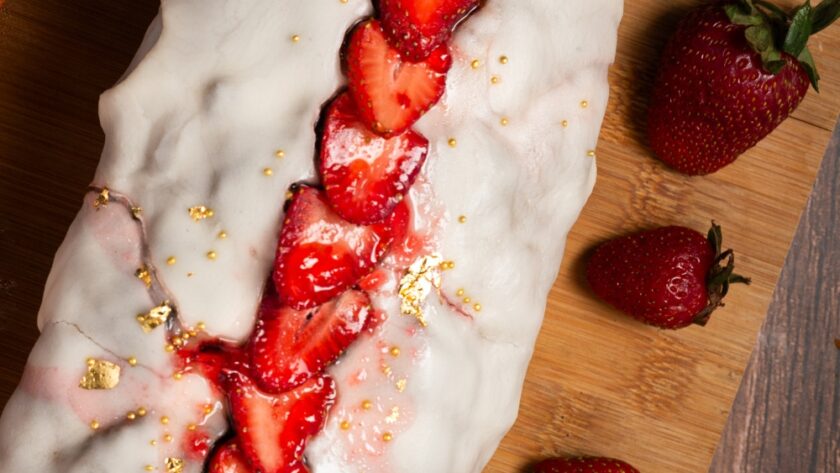 Valentine Day Strawberry Swirled Pound Cake Recipe