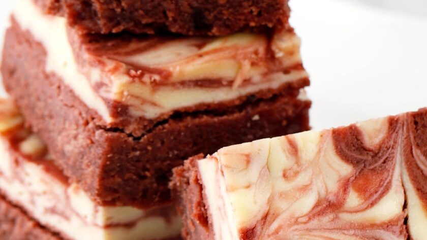 Valentine Day Red Velvet Brownies Recipe