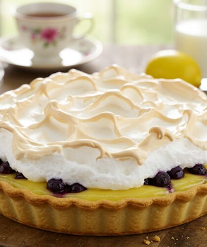 Lemon Blueberry Meringue Pie