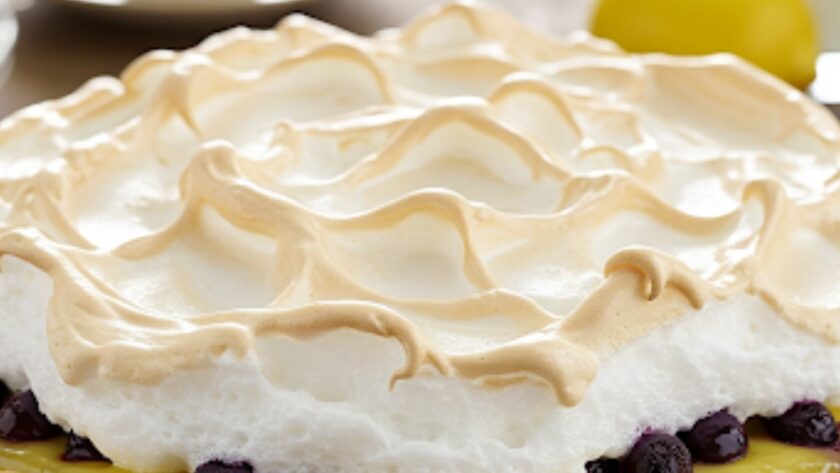 Lemon Blueberry Meringue Pie