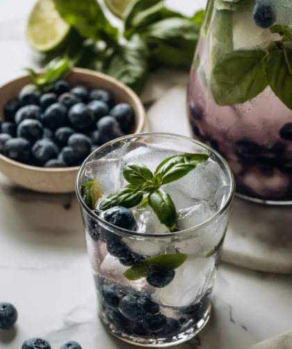 Pioneer Woman Blueberry Basil Limeade