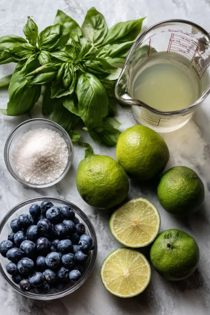 Pioneer Woman Blueberry Basil Limeade