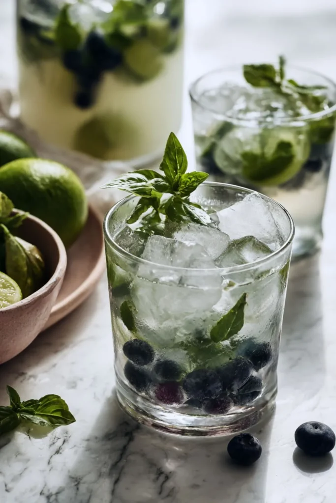 Pioneer Woman Blueberry Basil Limeade