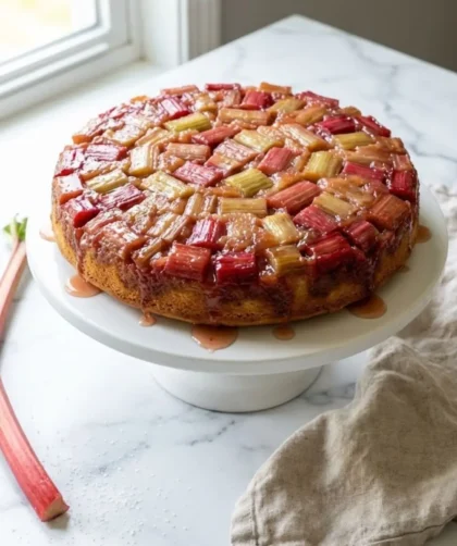 Pioneer Woman Rhubarb Upside-Down Cake